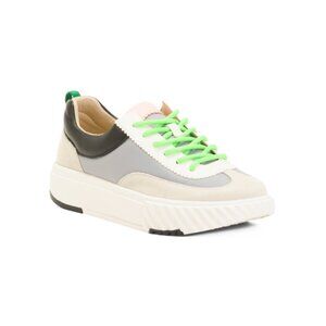 4CCCCEES Grey Leather Ray Reta Sneakers